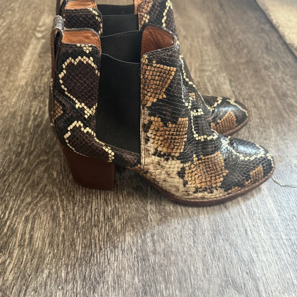 MADEWELL The Regan Boot in Snake Embossed Leather 10